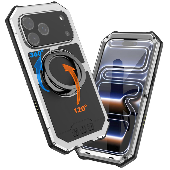 R-JUST tok MagSafe-vel és állvánnyal iPhone 17 Pro Max készülékhez