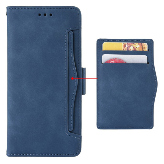 Pattintható tok a Xiaomi Redmi Note 13 Pro+, Card Slot, kék