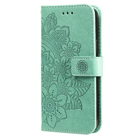 Pattintható tok a Samsung Galaxy M34 5G, Mandala Flower, zöld
