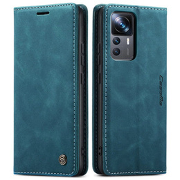 CASEME tok Xiaomi 12T / 12T Pro, Leather Wallet Case, türkiz