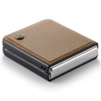 Tojás Samsung Galaxy Z Flip7 FE / Z Flip6, CASEME Litchi Leather, barna