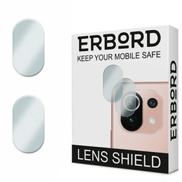 2x ERBORD edzett üveg a kamera számára, hogy Xiaomi Mi 11 Lite / Mi 11 Lite 5G