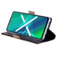 Flap tok Samsung Galaxy A51 5G, Wallet Pocket Zipper Lace, fekete