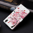 Pattintható tok a Samsung Galaxy A14 4G/5G, Wallet, tree, fehér