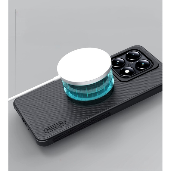 NILLKIN tok Xiaomi 14T Pro, Frosted Shield, MagSafe, fekete