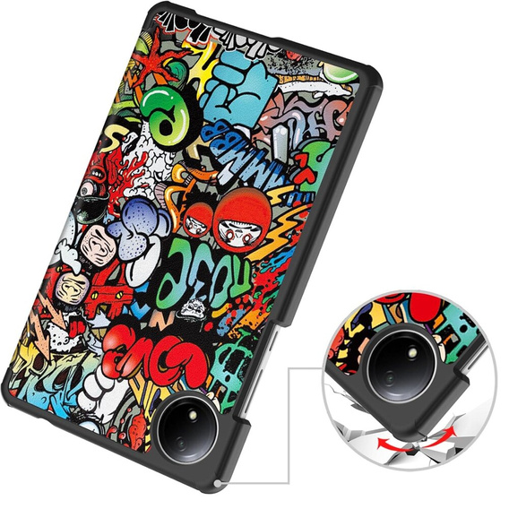 Tok Xiaomi Redmi Pad SE 8.7, Smartcase, graffiti