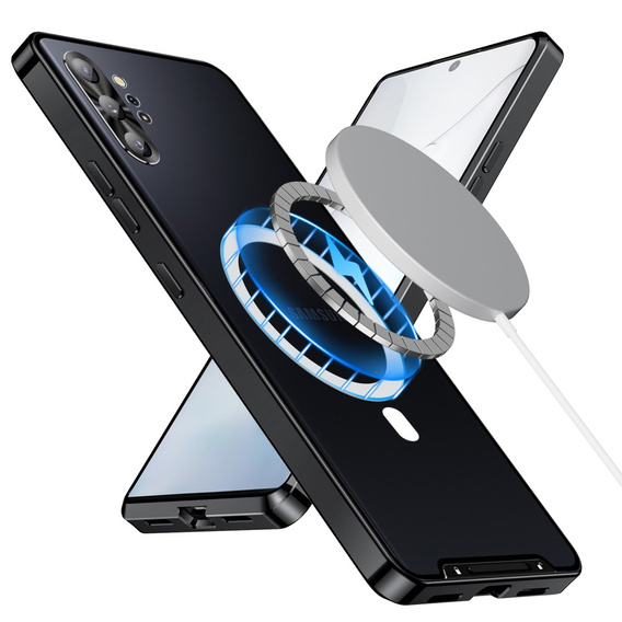 Kameravédő tok Samsung Galaxy Note 10+ Plus, CamShield MagSafe, átlátszó / fekete