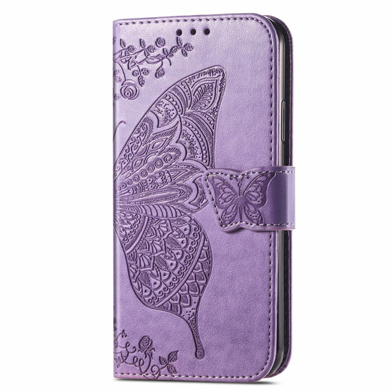 Pattintható tok a Motorola Moto G86 Power 5G, Butterfly, lila