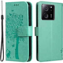 Pattintható tok Xiaomi 13T / 13T Pro, fa, zöld