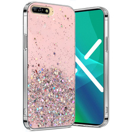 Telefontok a Huawei Y6 2018 / Honor 7A, Glittery, rózsaszín