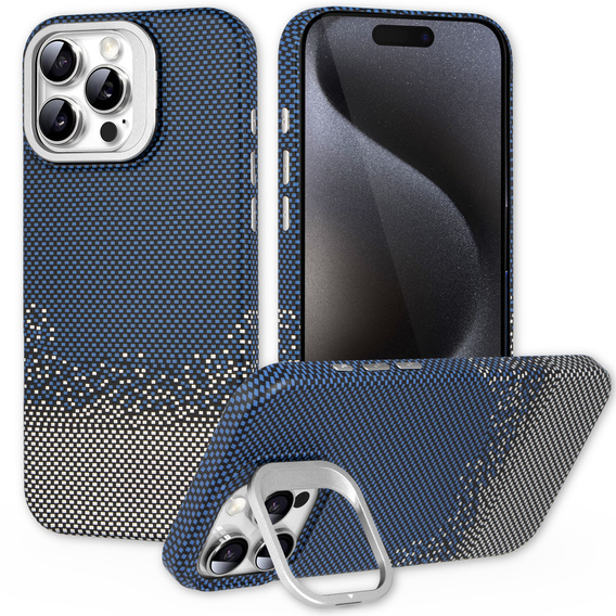 Tok iPhone 15 Pro készülékhez, Frame Kickstand, MagSafe, Sand Blue