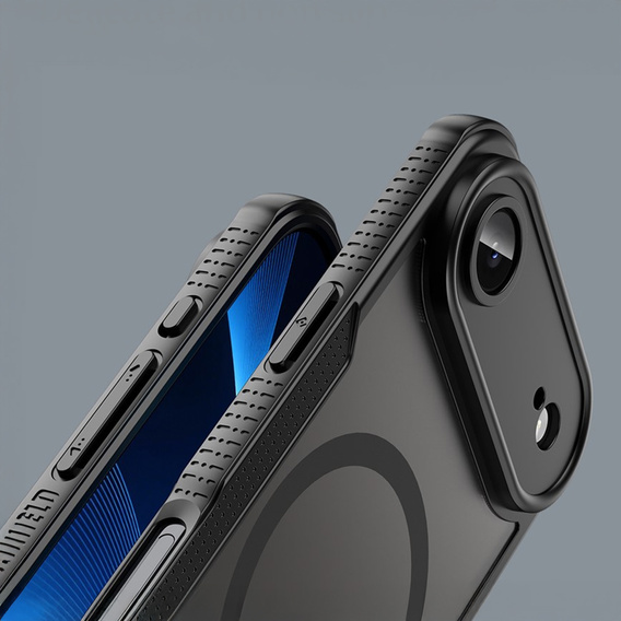 Páncélozott tok iPhone Air készülékhez, MagSafe-hoz, matt fekete