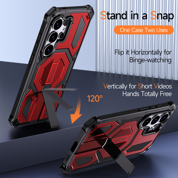 MagSafe-kompatibilis védőtok állvánnyal a Samsung Galaxy S26 Ultra készülékhez