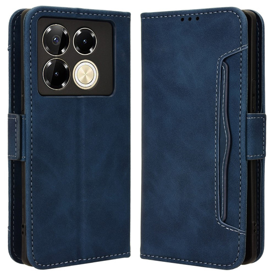 Pattintható tok a Infinix Note 40 Pro Plus, Card Slot, sötétkék