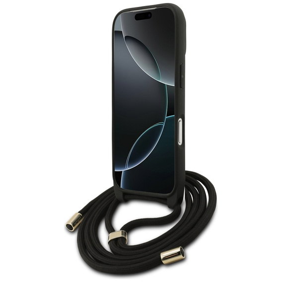 GUESS 4G nagy logós zsinórral ellátott kereszt válltáska iPhone 17 Pro-hoz