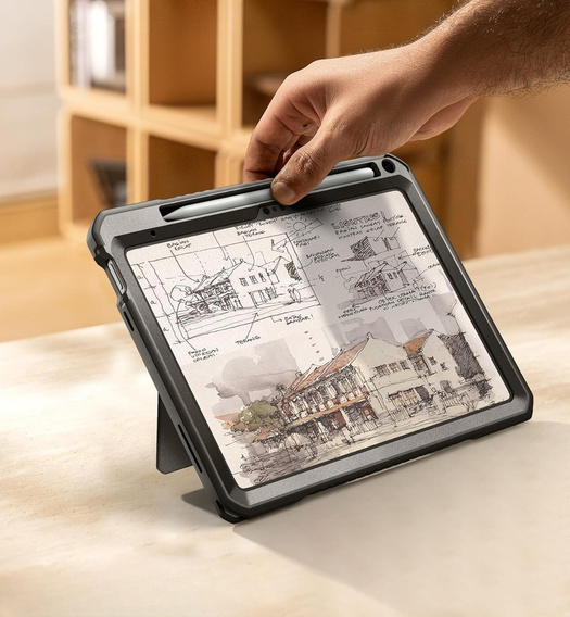 Dexnor 360° tok pánttal és tolltartóval iPad 11" 2025 A16 (11. generáció) / iPad 10.9" 2022 (10. generáció) számára