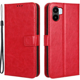 Pattintható tok a Xiaomi Redmi A1 4G / A2 4G, Crazy Horse Wallet, piros