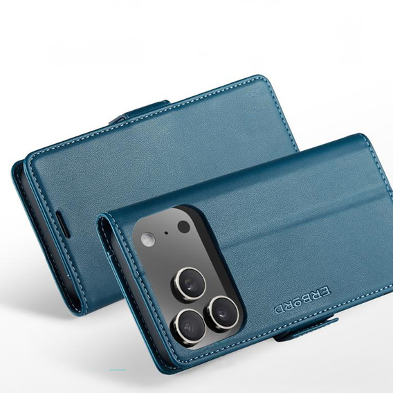 Fényes Litchi pénztárca tok patenttal iPhone 17 Pro Max készülékhez