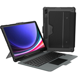 Tok + billentyűzet Galaxy Tab S9+, NILLKIN Bumper Pen Slot, fekete