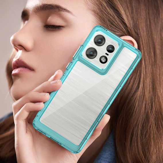 Telefontok a Motorola Edge 50 Pro, Fusion Hybrid, átlátszó / kék