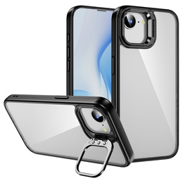 Tok Iphone 16E, Kickstand keret, átlátszó / fekete
