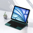 Billentyűzet tok iPad Air 11" 2024, Magnetic Keyboard Touchpad, zöld