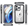 Tok iPhone 15 Pro, páncélozott teljes védelem 360° MagSafe, képernyőüveg, fekete