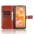Pattintható tok a Infinix Hot 40i, Crazy Horse Wallet, barna