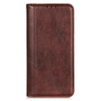 Telefontok a Samsung Galaxy A56, Wallet Litchi Leather, barna