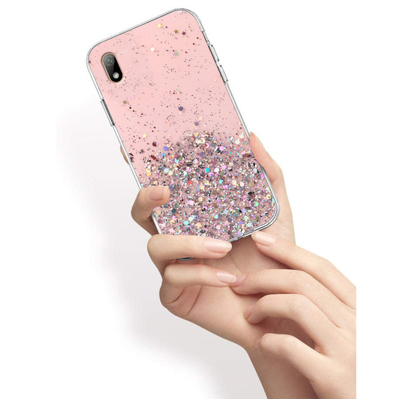 Telefontok a Huawei Y5 2019, Glittery, rózsaszín