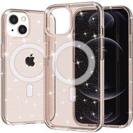 Tok iPhone 14 Plus, Glittery, MagSafe-hoz, arany