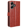 Pattintható tok a Infinix Hot 30, Crazy Horse Wallet, barna