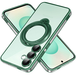 Mágneses tok Samsung Galaxy S25+ Plus készülékhez, MagSafe, zöld