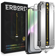 2x edzett üveg iPhone 16e / 14 / 13 / 13 Pro, ERBORD Easy App Full Screen Protector