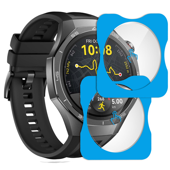 2x ERBORD edzett üveg a Huawei Watch GT 5 Pro 46mm-es órájához, rögzítőkerettel