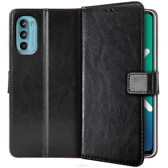 Pattintható tok a Motorola Moto G52 / G82 5G, Crazy Horse Wallet, kék