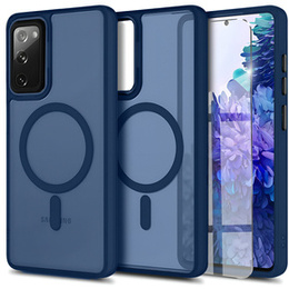 Tok Samsung Galaxy S20 FE-hoz, MagSafe, ERBORD Matt Case, tengerészkék + képernyőüveg