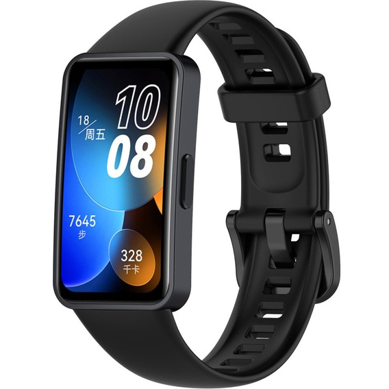 Silikonowy Gumowy Pasek do Huawei Band 8, czarny