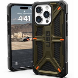 Tok Urban Armor Gear iPhone 15 Pro, Monarch, Kevlar zöld