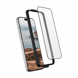 Urban Armor Gear edzett üveg iPhone 17 Pro Max készülékhez, Glass Shield, rögzítő kerettel