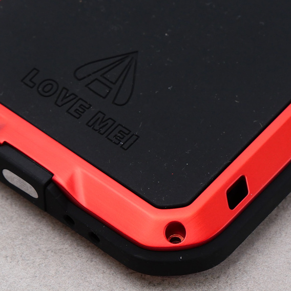 Love Mei Telefontok a iPhone 12, armored with glass, piros
