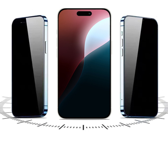 2x edzett adatvédelmi üveg iPhone 17 Pro/17/16 Pro-hoz, ERBORD Anti-Spy