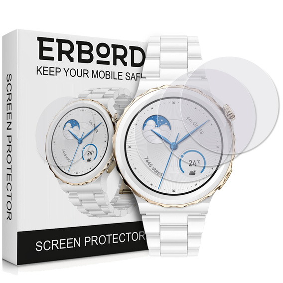 3x ERBORD hidrogél fólia Huawei Watch GT 3 Pro 43mm