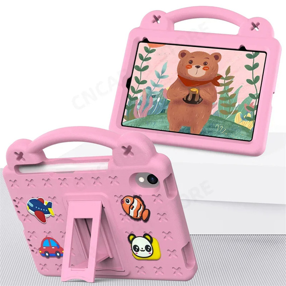 Gyermek tok iPad mini 8.3" 2021 (6 gen.) / iPad mini 8.3" 2024 (7 gen.), Cute Patterns, állvánnyal, rózsaszín