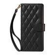 Tok patenttal a Honor 400 Pro 5G-hez, Crossbody Leather Wallet, fekete