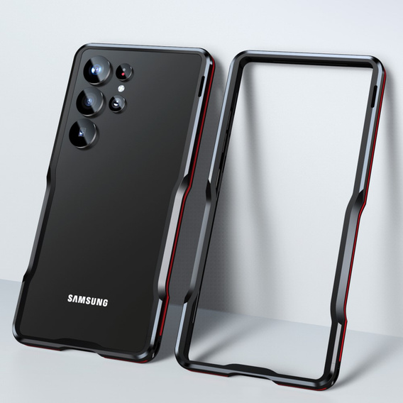 Teletok LUPHIE Samsung Galaxy S25 Ultra-hoz, Armor Bumper, fekete