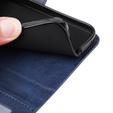 Pattintható tok a Samsung Galaxy A34 5G, Leather Wallet, sötétkék