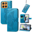 Pattintható tok a Motorola Moto G15 / Motorola Moto G15 Power, Butterfly, kék