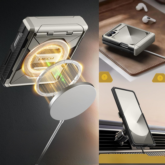 Táska mágneses állvánnyal Samsung Galaxy Z Flip7 FE / Z Flip6 készülékekhez