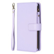 Pattintható tok a Xiaomi Redmi 13C / Poco C65, Wallet Zipper Pocket, fekete